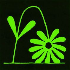 an image of a green flower on a black background