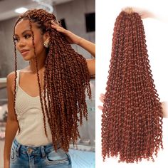 PRICES MAY VARY. Hair Material: Water Wave is specially designed for Passion Twist Hairstyle, the hair is made with 100% high quality low temperature hot water setting synthetic fiber. Hair Features: 24 Inch long water wave for passion twist hair; (100±5)g/Pack; 3.5oz/pack; 18Strands/Pack; 7packs/Lot. Color: 1B#,2#,T27#,T30#,27#,30#,350#,613#,T350#. Hair advantages : super soft; light weight;Itch-free; shedding-free; No smell; very easy to twist and install; Natural&Stylish looking; long-lasting Hair For Butterfly Locs, Locs Distressed, Passion Braids, Water Wave Crochet Hair, Locs Long, Locs Goddess, Ocean Wave Crochet Hair, Distressed Locs, Water Wave Crochet