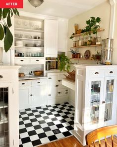 How a Renter Installed Peel-and-Stick Floor Tiles — Tips | Apartment Therapy 2023 Dining Room, Checkered Floor Kitchen, Ironing Board Cabinet, 1920s Kitchen, Temporary Flooring, Peel And Stick Floor, Small Apartment Interior, Victorian Kitchen, Vinyl Floor Tiles