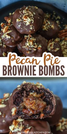 Pecan Pie Brownies, Pecan Pie Filling, The Best Dessert, Brownie Desserts, Candy Recipes Homemade, Pecan Recipes, Melted Chocolate, Best Dessert, Think Food