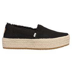 Spring into style in the Valencia platform espadrilles with canvas uppers and rope sole details you wouldn't believe. $78.95 Womens Black Flats, Slip On Flats, Platform Espadrilles, Casual Flat Shoes, Womens Toms, Casual Flats, Black Flats, Shoes Online, Valencia