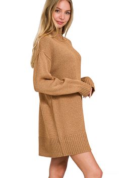 This Zenana Turtle Neck Long Sleeve Mini Sweater Dress is a versatile and stylish addition to any wardrobe. Made with high-quality materials, the dress offers comfort and warmth. The turtle neck and long sleeves provide extra coverage, while the mini length adds a modern touch. Perfect for any occasion. Details:- Turtle Neck- Mini Dress Length- Long Sleeves Fabric Content:- 65% Acrylic, 20% Nylon, 15% Polyester Turtle Neck Long Sleeve, Mini Sweater, Mini Sweater Dress, Beaded Dangle Earrings, Long Sleeve Mini, Beaded Dangles, Vintage Accessories, Jeans Shop, Stone Beads