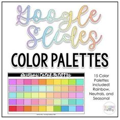 Google Slides Color Palettes Back To School Templates, School Template, Instagram Font, Classroom Calendar, Classroom Board, Welcome Packet, 4th Grade Classroom, Positive Affirmation Cards, Student Information