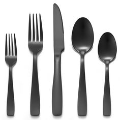 PRICES MAY VARY. SERVICE FOR 8 - 40pcs silverware set include 8 Dinner Forks, 8 Dinner Spoons, 8 Dinner Knives, 8 Dessert/Teaspoons and 8 Dessert/Salad Forks, Ideal for everyday use, entertaining, wedding, hotel, restaurant and more, Also as a decent gift（The color not a very dark black, a bit close to dark grey. Probably not suitable if you want very dark black cutlery.） HIGH QUALITY STAINLESS STEEL - Made of high quality 18/0 stainless steel to ensure rust resistance, corrosion resistant and n Black Silverware, Stainless Dishwasher, Black Cutlery, Wedding Hotel, Eating Utensils, Dinner Fork, Stainless Steel Flatware, Utensil Set, Flatware Set