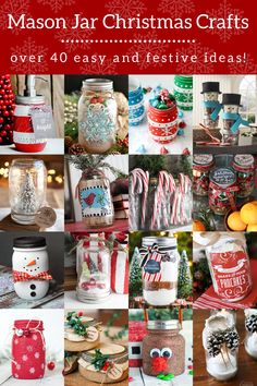 mason jar christmas crafts over 40 easy and festive ideas