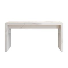 a white table with a marble top on a white background in the shape of a rectangle