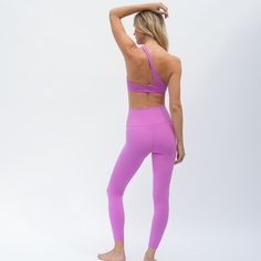 Super high rise, super supportive, super quick drying, super dope. Made from LOF's own Super Moves Fabric, created for super people up to super sweaty things. Plays well with others, these leggings pair well with all LOF bikini tops and Super Moves tops. Purple Leggings, Media Coverage, Training Day, Vancouver Canada, Tan Lines, Swim Top, Happy Hour, Get Fit, One Shoulder