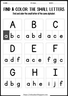 the printable alphabet worksheet for kids to learn how to write and draw letters