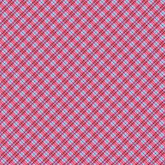 a red and blue checkered fabric with small white dots on the bottom right corner