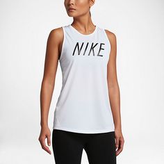 White Nike Yoga / Gym / Workout Tank Top Black Text On White Size Small. Nike White Tops For Gym, White Nike Tops For Gym, Sporty White Tank Top For Spring, White Casual Nike Tank Top, Casual White Nike Tank Top, Moisture-wicking White Tops For Spring, White Moisture-wicking Tops For Spring, Spring White Moisture-wicking Tops, Nike White Tank Top For Gym