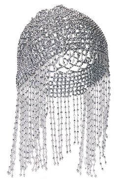 This lightweight gorgeous Roaring 1920's beaded headpiece is perfect for any lady looking to dress like a Flapper and feel like a Queen. Can also be worn as a royal accessory, for Romeo & Juliet, Egyptian looks, or even for a night out clubbing. This pretty headpiece is Silver and fits most teens and adults. Other 20's costumes and accessories are sold separately on our page – subject to availability. 20s Accessories, 1920 Headpiece, Elegant Rhinestone Fringe Headpiece For Party, Elegant Party Headpiece With Rhinestone Fringe, Silver Beaded Headpiece For Party, Silver Costume, Egyptian Headpiece, Diamond Headpiece, Juliet Cap