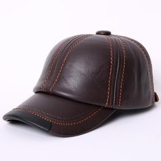 A perfect outdoor companion for men, this fabulous peaked style baseball cap is designed to enhance your glamour. Fitted with an adjustable strap, its striking patchwork pattern sports a trendy finish that blends seamlessly with any attire. Made from genuine leather, this warm hat will keep you cozy during the winter months. A hat appreciated by all adults, grab it now while still available!SpecificationsBrand Name: GeraldBlackDepartment Name: AdultMaterial: LeatherGender: MenHat Size: 7 1/2Styl Outdoor Hat, Leather Hat, Outdoor Hats, Peaked Cap, Cap Mens, Casual Cap, Cap Men, Baseball Caps Mens, Leather Hats