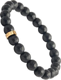 PRICES MAY VARY. ☑️ INTRODUCING THE FORGE & FOUNDRY FACETED BEADED BRACELET - “PINDAR” - This striking bracelet is made from 8mm faceted black onyx with a custom 18K gold-plated etched stainless steel bead. The 8mm beads create a sophisticated looking men’s bracelet. ☑️ SOLID 316L STAINLESS STEEL SIGNATURE BEAD - At Forge & Foundry we use only the highest quality 316L grade stainless steel. Far more durable than solid silver, gold, or platinum. It will not rust, corrode, tarnish, stain, fade, or The Forge, Custom Signature, S Bracelet, 8mm Beads, Black Onyx Stone, Onyx Bracelet, Forged Steel, Onyx Bead, Onyx Stone