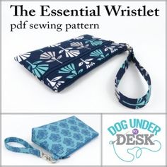 the essential wristlet bag sewing pattern