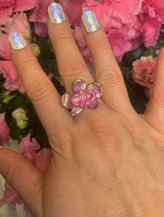 ✨💜Purple Orchid Ring💜✨ ✨One of a Kind✨ ✨Hand Sculpted✨ ✨Hand Painted✨ ✨Swarovski Crystal✨ ✨Adjustable Ring✨ Orchid Ring, Ring Flower, Purple Orchids, Floral Ring, Flower Ring, Adjustable Ring, Adjustable Rings, Rings Statement, Swarovski Crystal