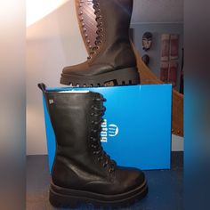 Black Leather Combat Boots Size 7 Black Leather Combat Boots, Leather Combat Boots, Moto Boots, Leather Boots, Combat Boots, Black Leather, Size 7, Women Shoes, Boots