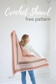 the crochet shawl is free pattern