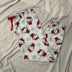 Pj Pants, Size Medium Christmas Pajama Pants, Kitty Christmas, Pj Pants, Christmas Pajamas, Pants Color, Women's Intimates, Pajama Pants, Red And White