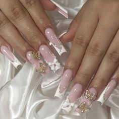 ig: nailssbyshareth Cute Nail Colors, Long Acrylic Nail Designs, Diy Acrylic Nails, Long Nail Designs, Really Cute Nails