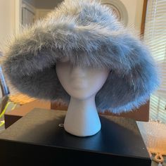 New Faux Fur Bucket Hats In Os Light Blue And The Other One Is Hot Pink $20 Each Custom Fitted Hats, Faux Fur Bucket Hat, Fur Bucket, Fur Hats, Fur Hat, Bucket Hats, New Wardrobe, Fitted Hats, Pink Blue