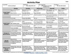 a printable activity plan for kids