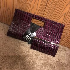 Large Clutch W/ Matching Wallet That Has A Detachable Chain That Can Be Used As A Crossbody. Trendy Purple Clutch Shoulder Bag, Purple Clutch Shoulder Bag For Formal Occasions, Formal Purple Clutch Shoulder Bag, Chic Purple Pouch Clutch, Trendy Purple Clutch Bag, Purple Clutch With Removable Pouch For Daily Use, Purple Rectangular Clutch For Travel, Purple Clutch Bag For Daily Use, Purple Handheld Clutch For Everyday Use