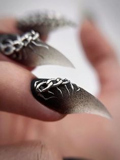 #BEAUTY, #RELATIONSHIPS #Fashion #Animals #Outfits #Winter Outfits #Animals Nail Design Dark, Nail Art Cat, Claws Nails, Nails Gothic, Dragon Nails