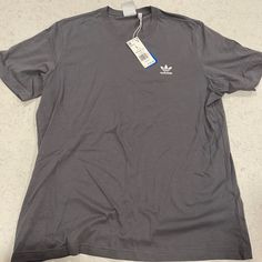 Nwt Let Me Know If Additional Information Is Needed Basic Adidas Tops With Logo Print, Adidas Cotton Crew Neck Top, Adidas Gray Cotton Tops, Adidas Relaxed Fit Top With Logo Print, Adidas Summer Tops With Crew Neck, Adidas Cotton Casual Tops, Adidas Casual Short Sleeve T-shirt, Relaxed Fit Adidas Top With Logo Print, Casual Adidas Cotton Tops