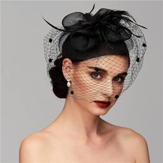 100% Polyester Clip Closure Hand Wash Only [Size] Women's Fascinators Hats Are Suitable For People With A Head Circumference Of 54-63cm [Quality] High Quality Mesh And Soft Feathers,Easy To Finalize The Design.The Inner Clip Is Easy To Wear And Not Easy To Fall Off.It Can Be Reused, Not Disposable. [Occasion] Vintage And Elegant, Suitable For Most Special Occasions, Such As Weddings,Banquets,Partys,Church Etc., Catching The Attention Of Your Friends. Kentucky Derby Wedding, Flower Hair Accessories Wedding, Horse Wedding, Derby Hats Fascinators, Wedding Party Accessories, Bride Veil, Wedding Hairstyles With Veil, Horse Race, Wedding Tea