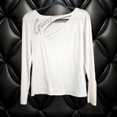 Beautiful Guess Lightweight Sweater. Winter White With Rhinestone Logo Detail Brand New With Tag Fits Medium To Large Depends On How Fitted You Want To Wear It. Measurements: 18" Pit To Pit Laying Flat 24" Top To Bottom Fabric Has Stretch ***Smoke Free Home*** 5 Rated Posh Ambassador Ii Questions & Reasonable Offers Welcomed! White Long Sleeve Tops With Rhinestones, White Tunic Sweater, Pink Oversized Sweater, Grey Knit Sweater, Open Knit Sweater, Beige Sweater, Zip Up Sweater, Lightweight Sweater, Guess Jeans