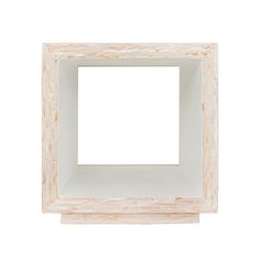 a white square frame with an empty space in the middle