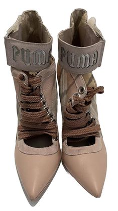 PUMA  X FENTY by RIHANNA  High Heel Boots (size 8) Sporty Heels, Rihanna High, Rihanna Pink, Puma Boots, Rihanna Puma, Puma X Fenty, Fenty X Puma, Puma X, Fenty Puma