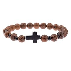 All Natural Wood, Flexible fit. Elevate your wrist game. Available now!! Metal Type: Zinc AlloyLength: 17cm(6.5in)-19cm(7.5in) Flex fitMaterial: Wood&AlloyDiameter: Approximately 1-1.15mmBeads: Natural WoodBead Size: 8mm Buddha Bracelet Beads, Cross Bracelets, Prayer Bead Bracelet, Man Jewelry, Buddha Bracelets, Meditation Prayer, Wood Bead Bracelet, Meditation Bracelet, Bracelet Couple