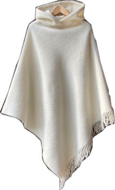 Winter Fringe Cape Shawl, White Cozy Winter Poncho, Oversized White Cape Poncho, Oversized White Poncho Cape, Oversized White Cape, White Oversized Winter Poncho, Oversized White Poncho For Winter, White Winter Poncho Cape, Winter Shawl Cape With Fringe