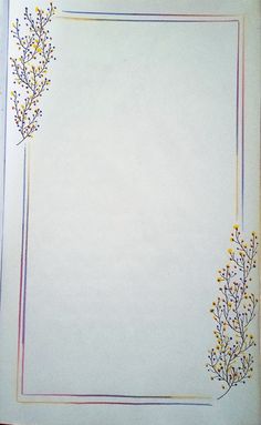 an open book with yellow flowers on the cover and white paper in the bottom corner