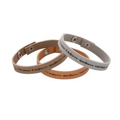 Give these faux leather bracelets as a thoughtful gift or hand them out as prizes for a church festival. These adjustable bracelets feature a list of the fruit of the spirit mentioned in the New Testament of the Bible - Galatians 5:22-23. The wearer of this bracelet will have a gentle reminder to live God's word each day. Faux leather with snap closures. 8 3/4" x 1/4" © OTC Menschristian Leather Bracelet, Bohemian Nickel-free Leather Bracelet Gift, Spiritual Brown Leather Bracelet Hand-strung, Galatians 5 22 23, Faux Leather Bracelets, The Fruit Of The Spirit, The New Testament, Fruit Of The Spirit, Leather Bracelets