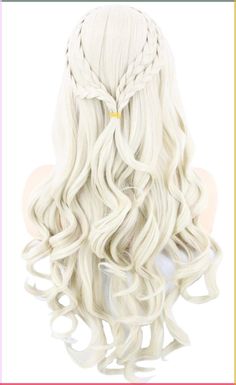 PRICES MAY VARY. Material: 100% Top Quality High Temperature Synthetic Wig.Soft and comfortable,natural as real hair! Adjustable net cap(21-24.5 inch) fit most women or girls.Wig length:24 inch. The blonde wig best for Cosplay,Halloween,Costume party,Theme parties or Just fun. Hand wash in cold water!Slightly Color Difference between Different Monitors. Package:only 1*wig,1*net cap and 1*operation manual.Top quality from US brand Topcosplay. Hair With Braids, Costume Party Themes, Back To School Hairstyles, Holiday Hairstyles, Quick Hairstyles, Costume Wigs, Halloween Party Costumes, Blonde Wig, Fish Tail Braid