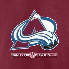 the stanley cup logo on a maroon shirt