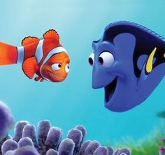 an animated image of clown fish and nemo