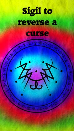 a colorful poster with the words, sign to reverse a curse