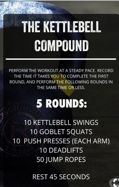 the kettlebell compound poster with instructions