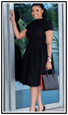 Black Cooperate Gown For Ladies, Corporate Wear Black Women, Corporate Wears For Ladies, Office Formal Wear Women, Elegant Corporate Dresses, Coperate Gowns For Work Plus Size, Office Appropriate Dresses, Boss Lady Fashion Work Outfits, Coperate Dresses For Women