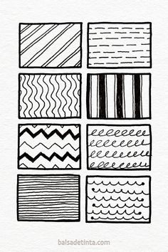 black and white hand drawn lines on paper