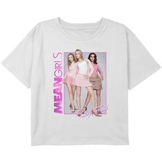 You can't sit with us... unless you're wearing a cool officially licensed Mean Girls The Plastics Totally Fetch Poster Girls' Graphic Cropped T-Shirt! This unique tee features Regina George, Gretchen Wieners, and Karen Smith, the vertical Mean Girls logo, and the phrase: "Totally Fetch" printed in pink lettering across the front. Shop this new Mean Girls apparel and keep yourself laughing with your favorite characters, popular quotes, hilarious moments, and more! Mean Girls Logo, Gretchen Wieners, 2000s Core, Mean Girls Party, The Plastics, Quotes Hilarious, Karen Smith, Front Shop, Regina George