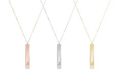 "\"Initials or names engraved on a minimal gold bar, are always a thoughtful gift or a unique piece of jewelry for you! Personalized and classy. This bar is made with love especially for you. If that special day is coming up, surprise your bridesmaids! After all, they are your best friends.\" --Fairy Goldcharm ♥♥ CUSTOMIZATION ---> Available in three colors of gold. ---> Available with a chain or as a simple pendant. ---> Don't forget to include the initial you wish engraved. ---> Bo Minimalist Engraved Yellow Gold Bar Necklace, Minimalist Laser Engraved Rectangular Necklace, Minimalist Rectangular Laser Engraved Necklace, Minimalist Engraved Rectangular Bar Necklace, Elegant Rectangular Laser Engraved Necklace, Minimalist Gold Engraved Bar Necklace, Minimalist Engraved Gold Bar Necklace, Initial Gold Necklace, Minimal Gold