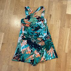 Beautiful Tropical Colors Summer Short Romper, Size Small, New With Tags, Will Sit Best Smaller Chest And Bottom Lady. I Originally Purchased It For Myself But My Brest And Bottom Didn’t Fit In It. I Will Be Very Happy If This Beautiful Romper Find New Owner Green Printed Summer Jumpsuits And Rompers, Green Printed Summer Jumpsuit, Summer Green Printed Jumpsuit, Summer Zara Jumpsuits And Rompers For Day Out, Green Tropical Print Jumpsuits And Rompers For Spring, Green Beachwear Jumpsuits And Rompers For Day Out, Zara Casual Floral Print Jumpsuits And Rompers, Casual Green Zara Jumpsuits And Rompers, Zara Summer Jumpsuits And Rompers For Vacation