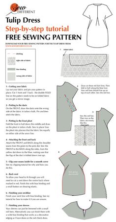 the instructions for how to make an easy sewing pattern with this step - by - step guide