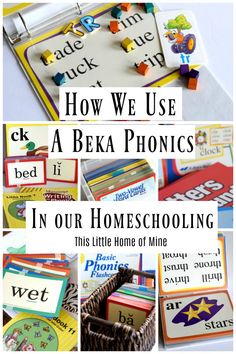 several different pictures with words in them that say how we use a beka phonics