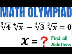 a sign that says math olympics with the word'find all solutions'in front of it