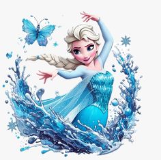 an image of a frozen princess in the water